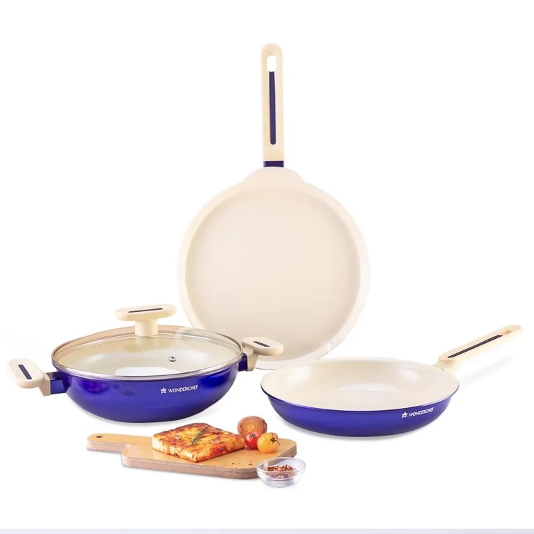 Wonderchef Bellagio 4Pcs Set-Blue