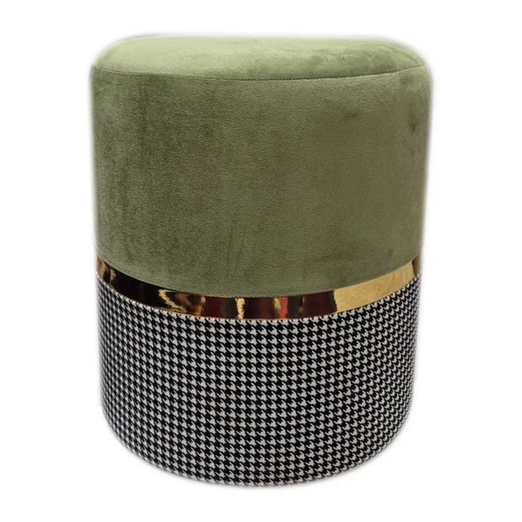 Maple Leaf Ottoman Stool D/Tone 54 Light Green