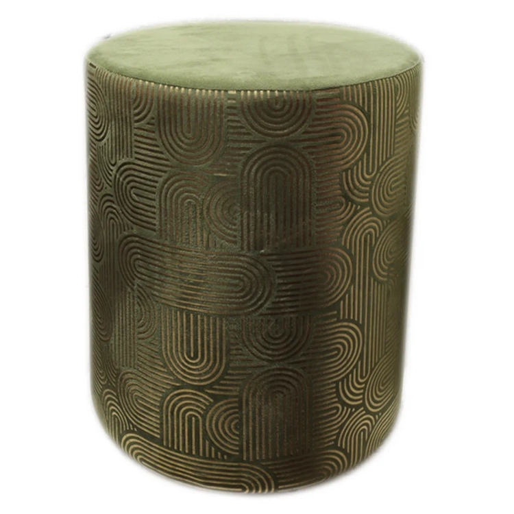 Maple Leaf Ottoman Stool Foil 2 54
