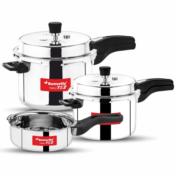 Butterfly Tez Triply Pressure Cooker 2+3+5L