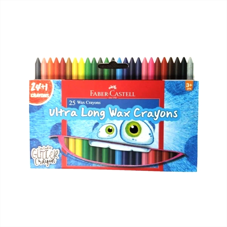Faber Castell Ultra Long Wax Crayons 25s-120073