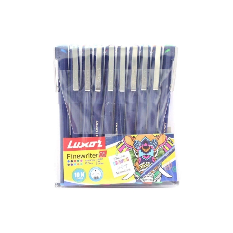 Luxor Fine Write 05 Assorted Pen 10pc 942