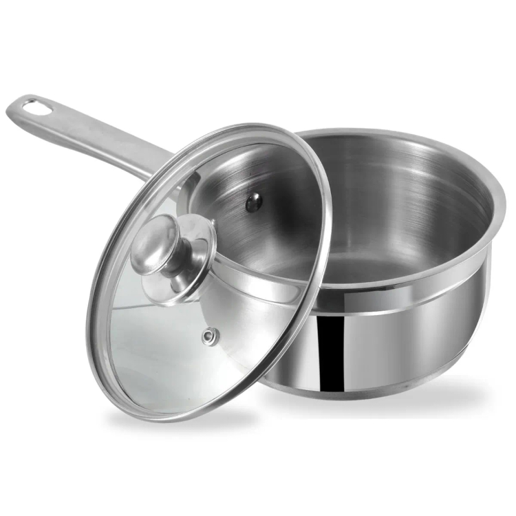 Vinod Saucepan With Glass Lid 2Tne IB 14cm