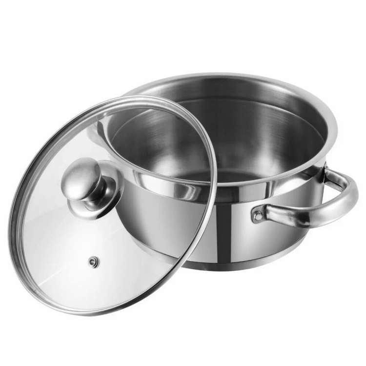Vinod Saucepot With Glass Lid 2Tone IB 24cm