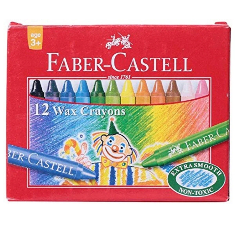 Faber Castell Wax Crayons 12 Color 120043