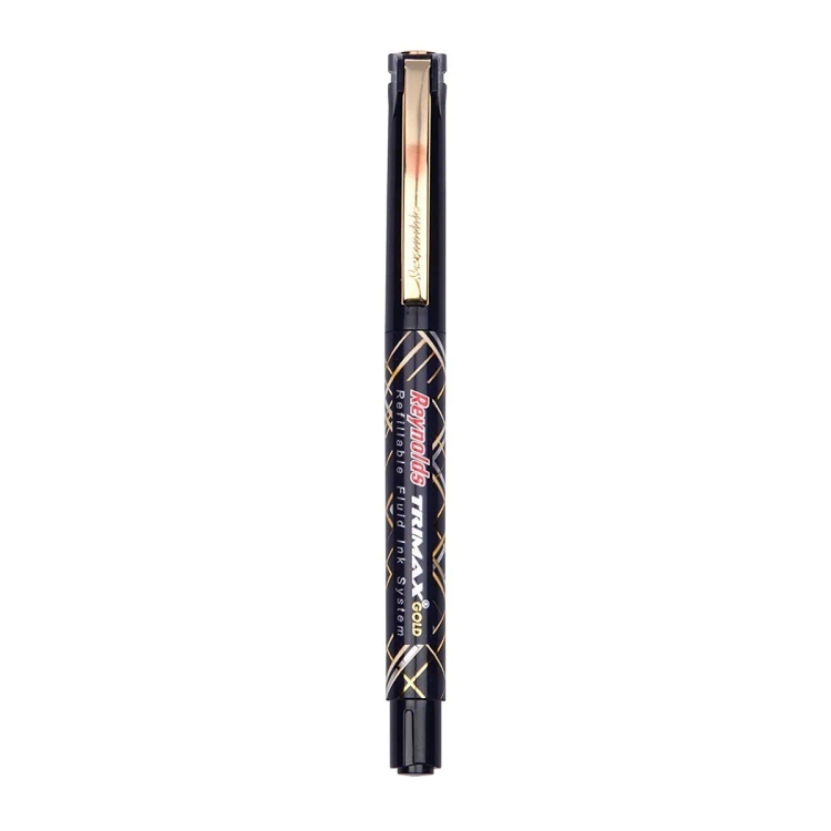 Reynolds Roller Ball Pen Trimax Gold Blue