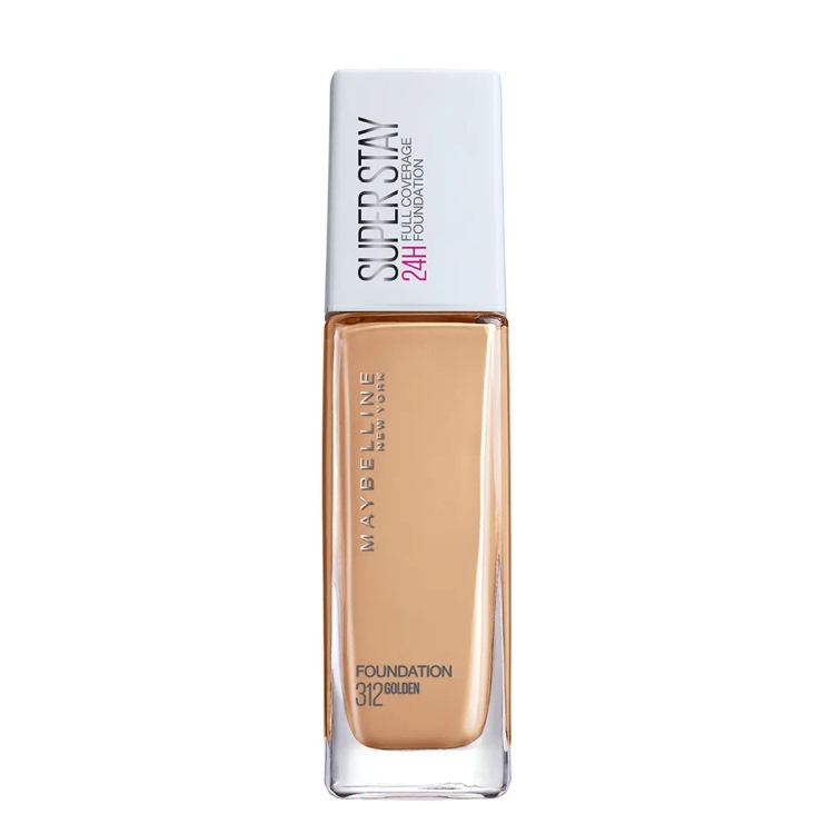 Maybelline New York Super Stay Full Coverage Active Wear Liquid Foundation, Matte Finish With 30 Hr Wear, Transfer Proof, 312, Golden, 30Ml
