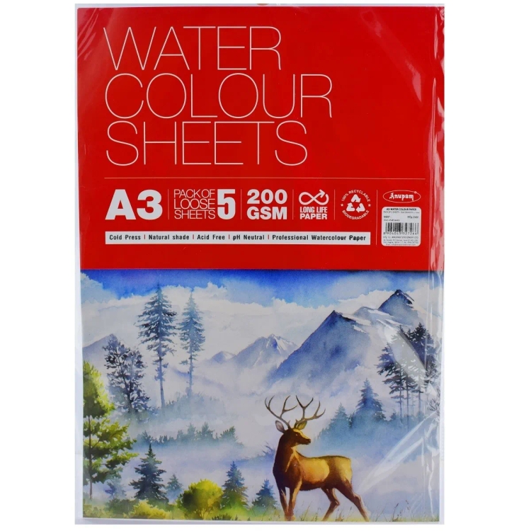 Anupam  White Colour Sheet A3 5LF 200GSM