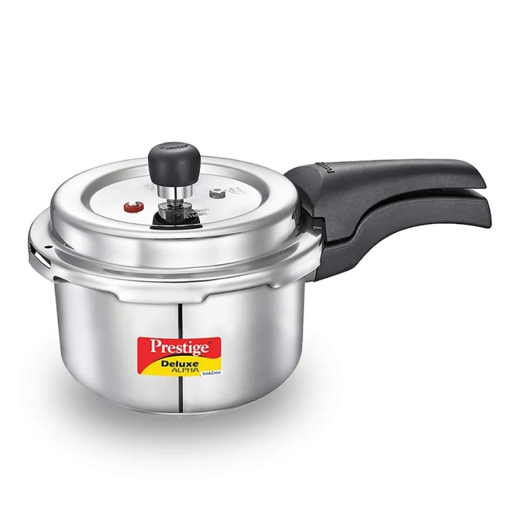 Prestige Stainless Steel Pressure Cooker Deluxe Alpha Svachh 2L