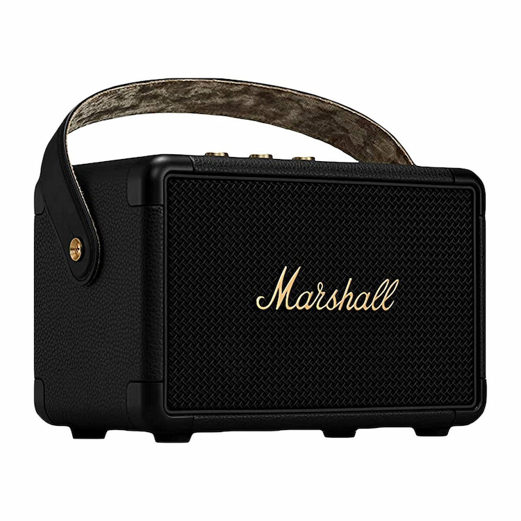 Marshall Kilburn II 36W Portable Bluetooth Speaker With IPX2 Water Resistant, Multi Directional (Black & Brass)