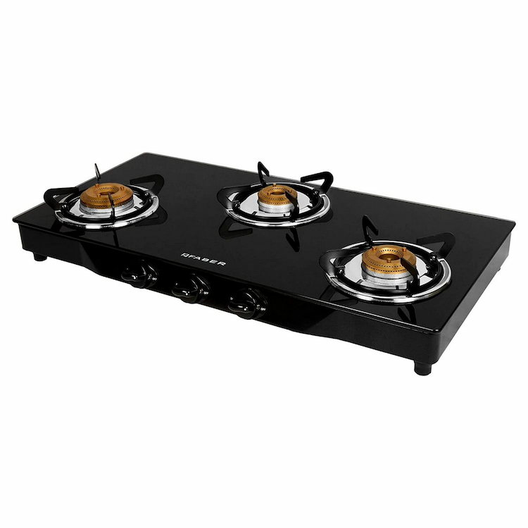 Faber Jumbo 3BB BK AI Stainless Steel Automatic Gas Stove 