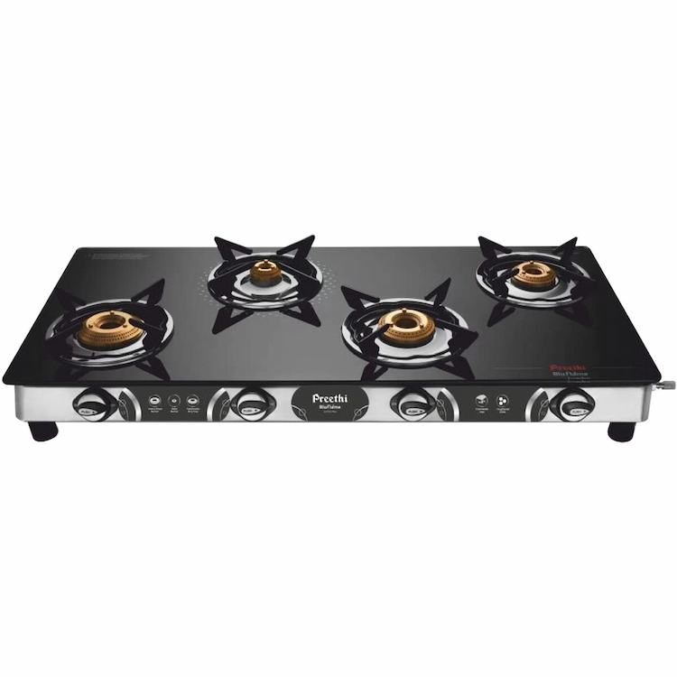 Preethi Blue Flame Jumbo Max 4 Burner Gas Stove