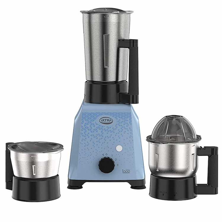 Ultra Topp Mixer Grinder 3 Jar 750 W Blue 110V