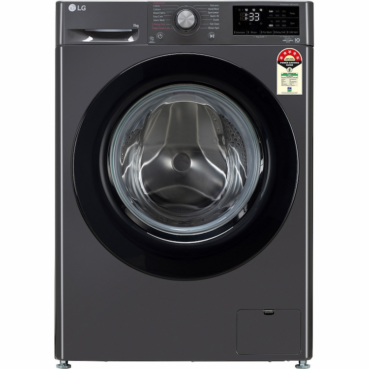 LG 8 kg 5 Star Fully Automatic Front Load Washing Machine FHV1408Z2M Middle Black