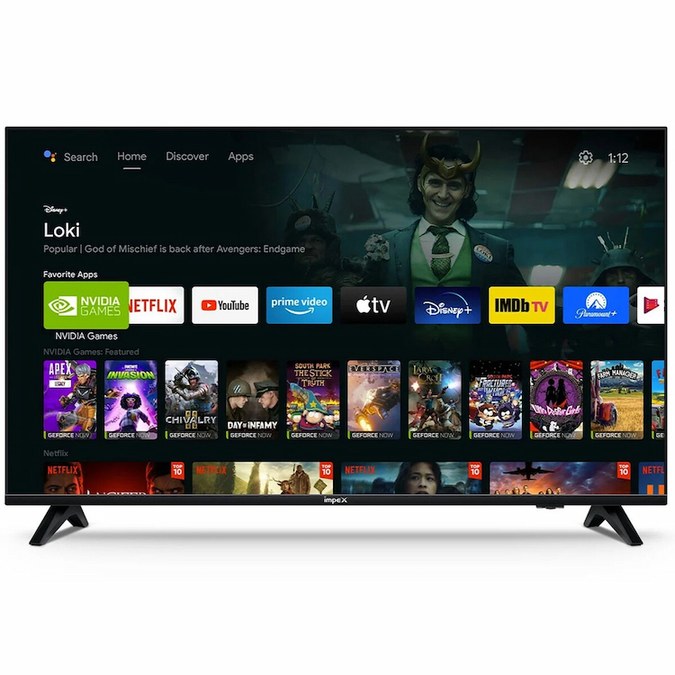 Impex 4K Ultra HD Smart Andorid Google LED TV Grande 55 Inches