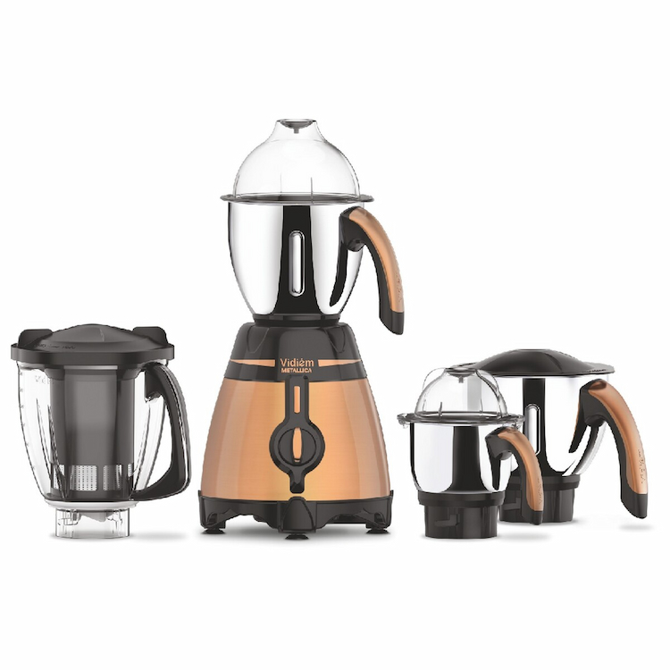 Vidiem Metalica Bronze Mixer Grinder 4 Jar