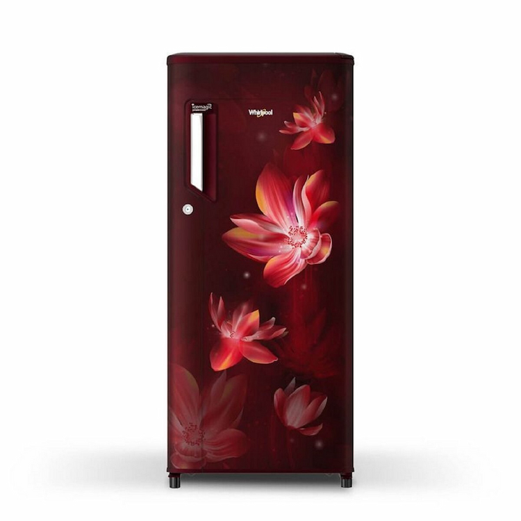 Whirlpool Direct Cool Single Door Refrigerator IMPC PRM 3s Wine Flower Rain 192L