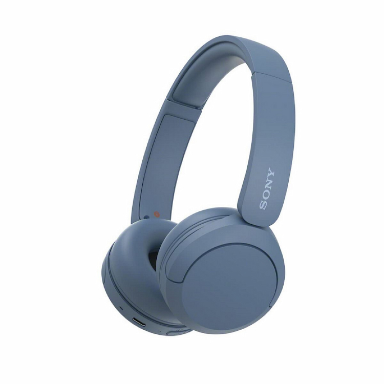 Sony WH-CH520 Wireless On-Ear Bluetooth Headphones (Blue)