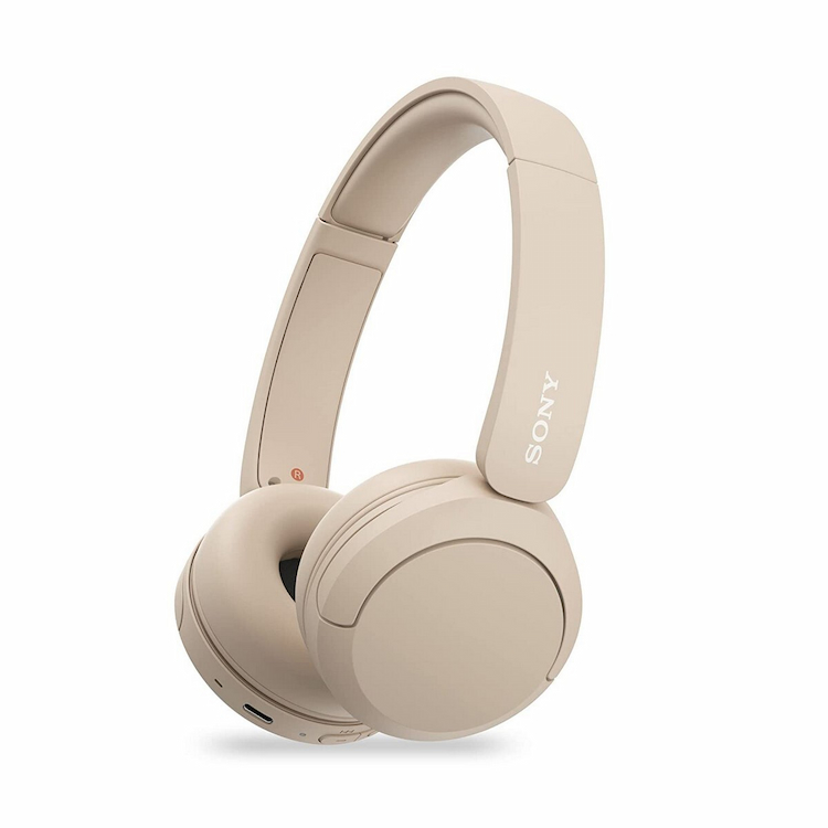 Sony WH-CH520 Wireless On-Ear Bluetooth Headphones (Beige)