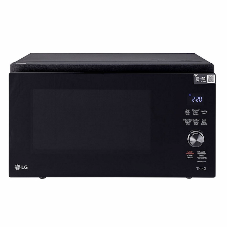 LG Wi-Fi Enabled Charcoal Convection Microwave Oven MJEN326SFW 32 L Black