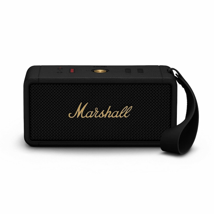 Marshall Middleton Portable Bluetooth Speaker With 20 Plus Hours Playtime, Stereo Channel (Black)