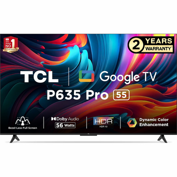 TCL 4K Ultra HD Android Smart LED TV 55P635 Pro 55 Inches