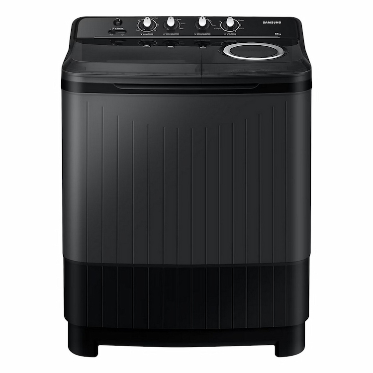 Samsung 8.5 Kg 5 star Semi Automatic Washing Machine WT85B4200GD/TL  Dark Gray with Ebony Black Base




