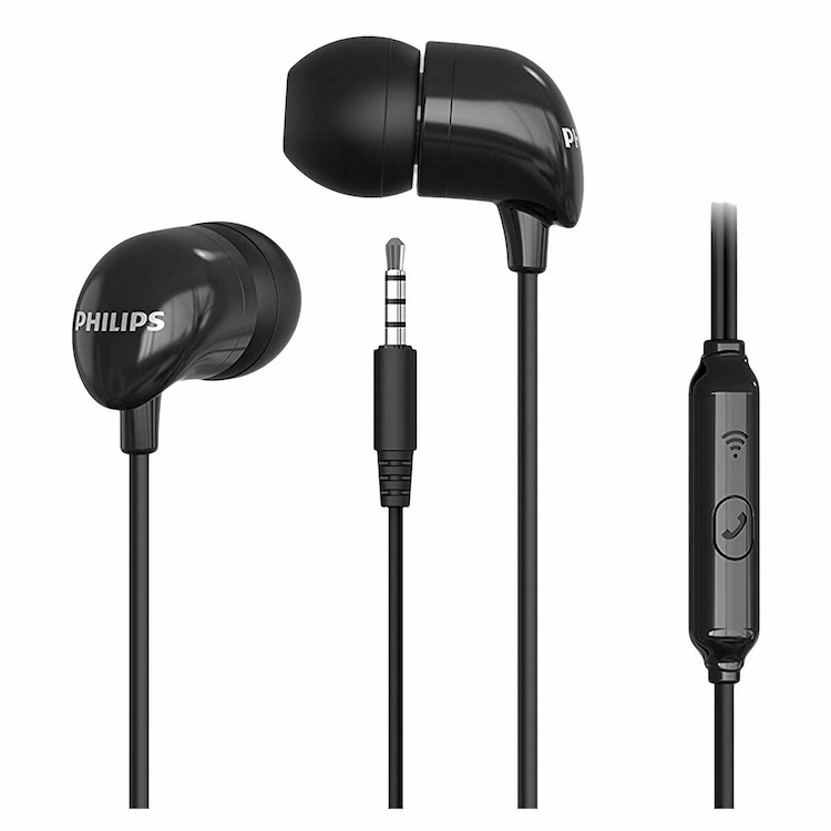 Philips TAE1126BK/94 Wired  Earphone with Mic (In Ear, Black)