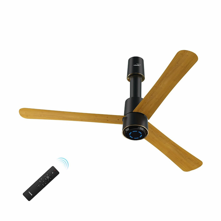 V Guard 1200mm Ceiling Fan BLDC Insight-G Choco Gold Wood