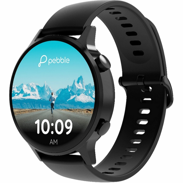 Pebble Vast Smart Watch,Jet Black