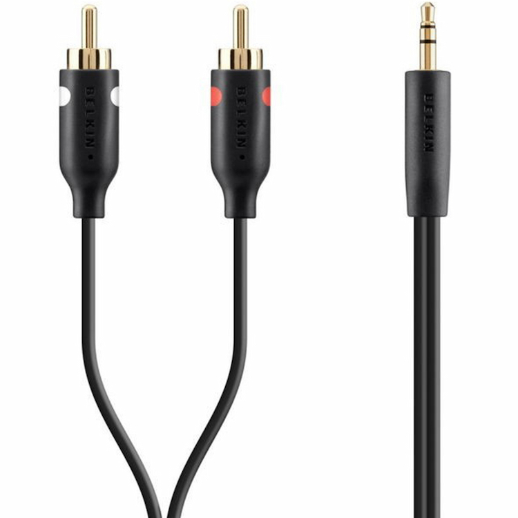 Belkin Mini Stereo To RCA 3.5 mm Audio Cable 2 meter (Black)