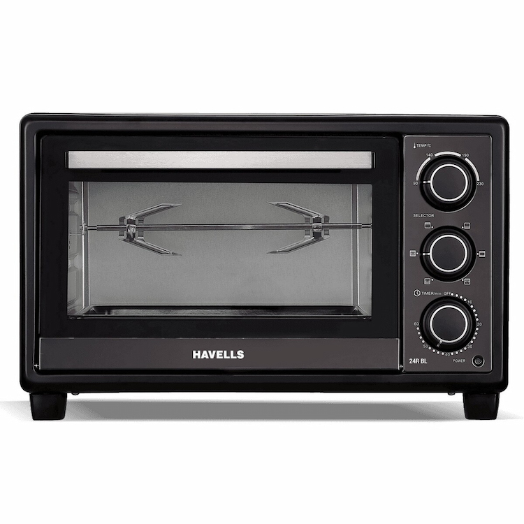 Havells 24R BL Oven Toaster Grill with Motorized Rotisserie 24L (Black)