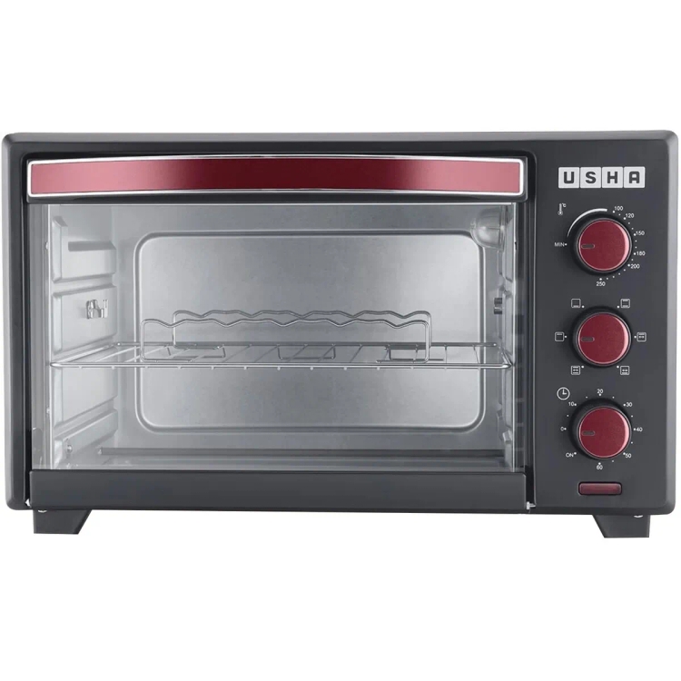 Usha 29L (OTGW 3629R) Oven Toaster Grill (Wine & Matte Black)