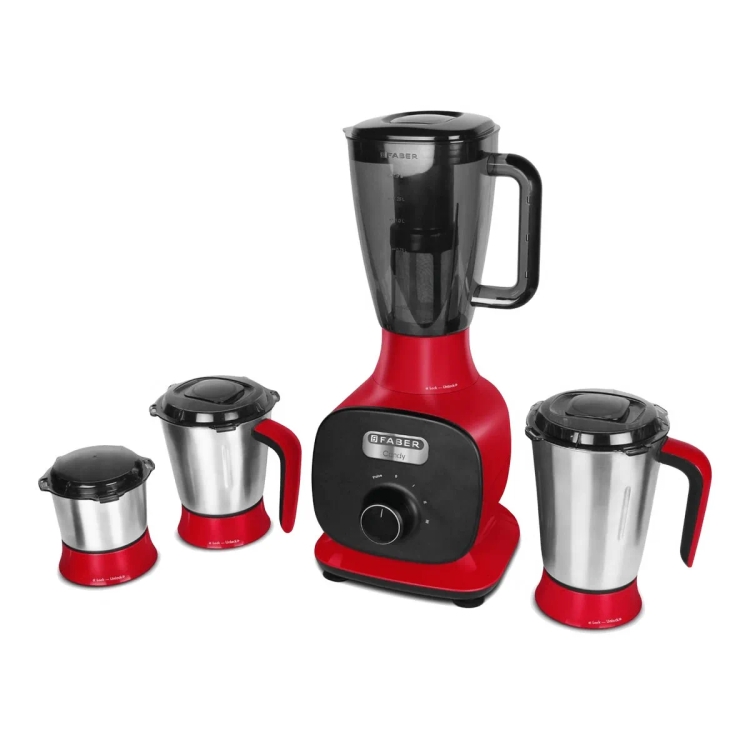 Faber Candy Mixer Grinder 4 Jars 1000W Mystic Red