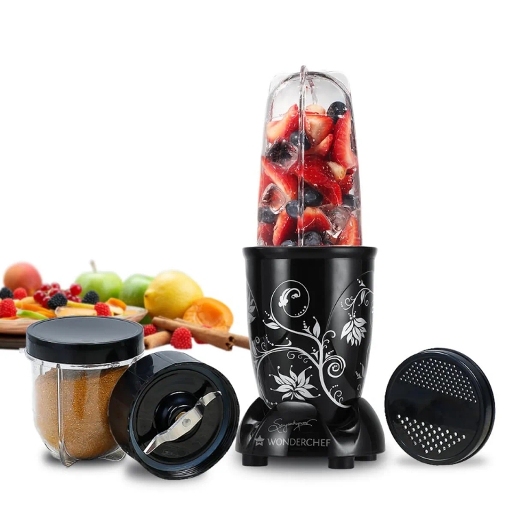 Wonderchef Nutri-blend Mixer 500 W Grinder & Blender 2 Jars Black