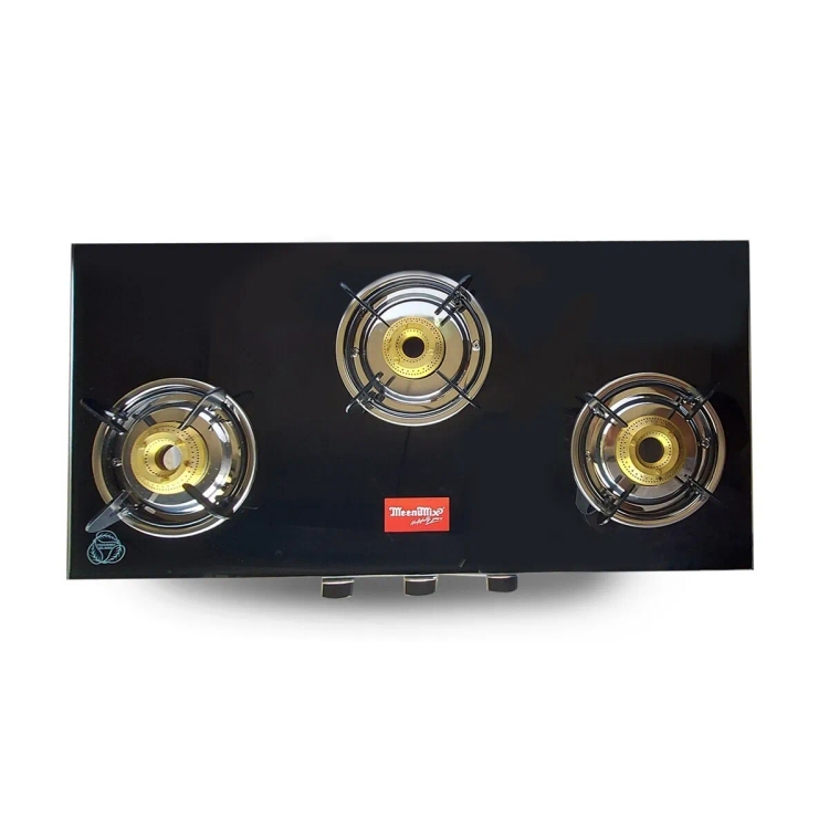 Meenumix Glass Top Gas stove GTM3 3 Burner