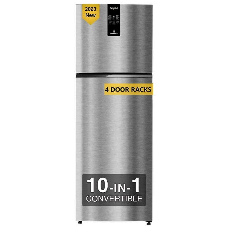 Whirlpool Intellifresh Pro Convertible Frost Free Double-Door Refrigerator Cnv355 Alpha Steel 308L