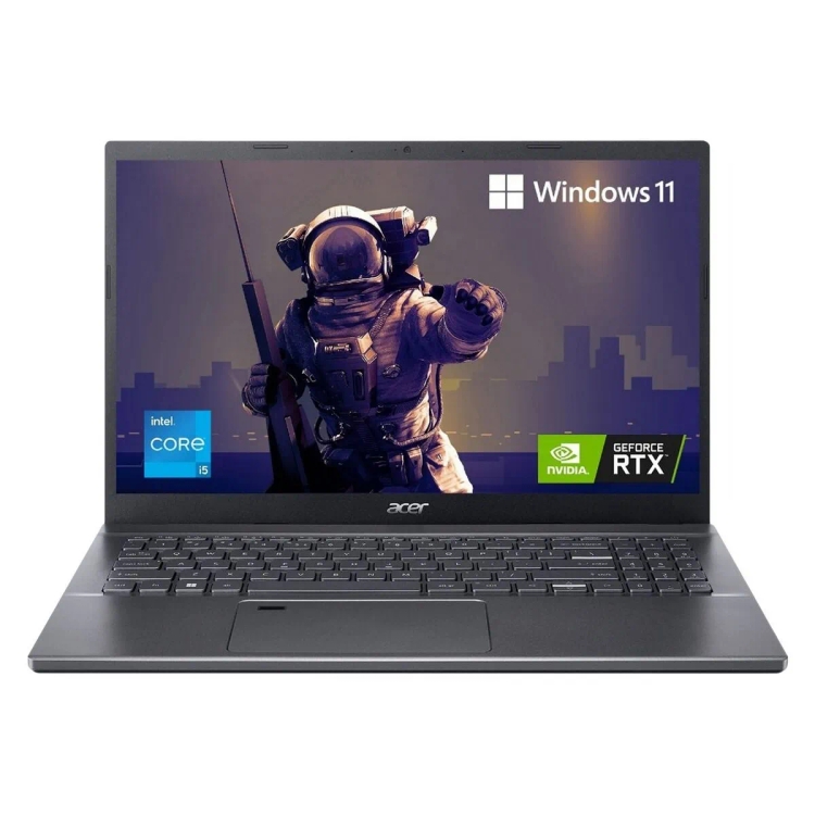 Acer Aspire 5 gaming Core i5- 1240P 12th Gen (8 GB/512 GB/Windows 11 Home/4 GB Graphics/NVIDIA GeForce RTX 2050) A515-57G Gaming Laptop (39.62 cm (15.6 inch),1.8 Kg,Steel Gray,)