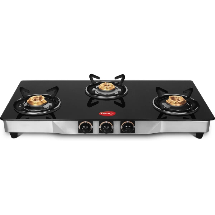 Pigeon Jumbo Glass Manual Gas Stove (3 Burners)