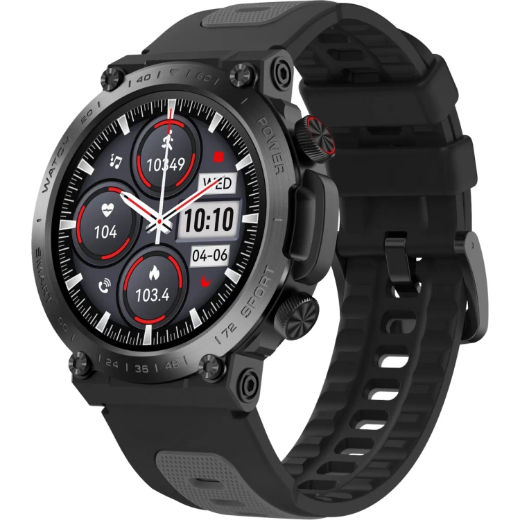 Pebble Explore 1.39" IPS Infinite Display Smart Watch,Jet Black