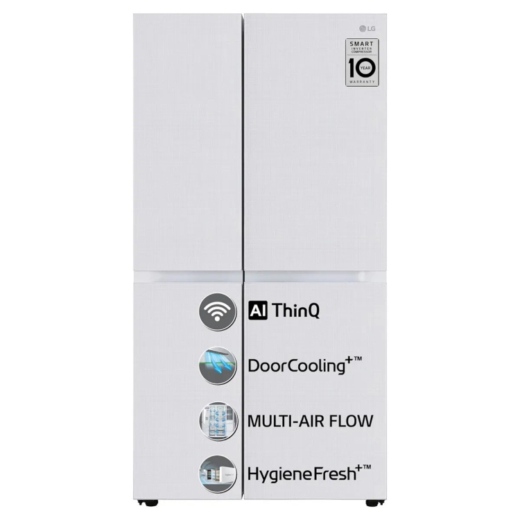 LG 3 Star Frost Free Side by Side Refrigerator GLB257DLW3 650 L