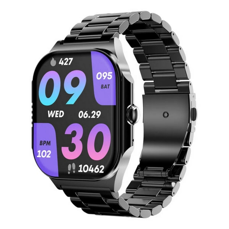 Pebble Alive 1.99" AMOLED Display Smart Watch,Classic Black