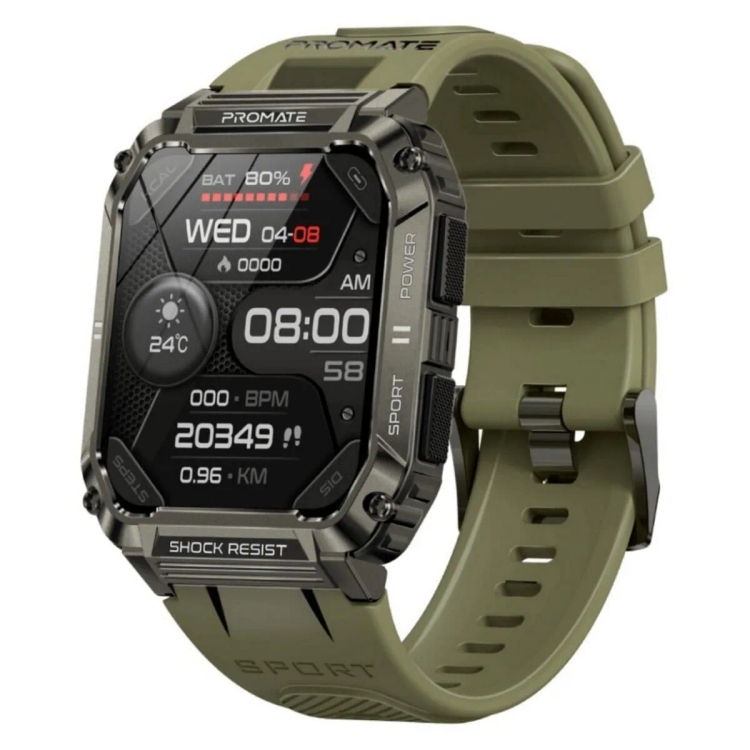 Promate XWatch-S19 1.95" LCD Display Smart Watch, Green