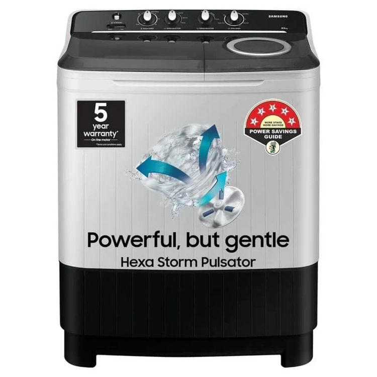 Samsung 9 kg  5 star Semi-Automatic Top Load Washing Machine (WT90C4260GG/TL)