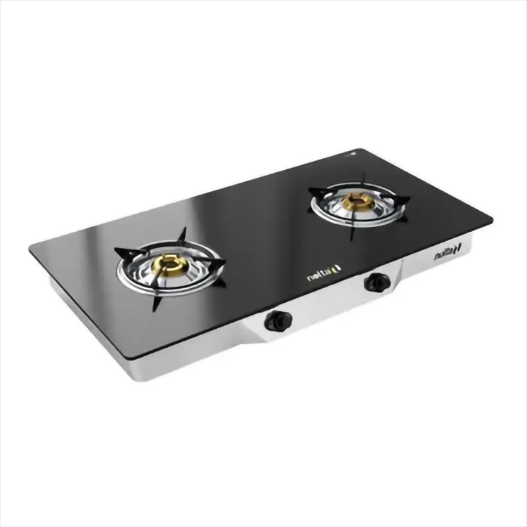 Nolta Hamara Pearl Big Glass Top Gas Stove (2 Burner)