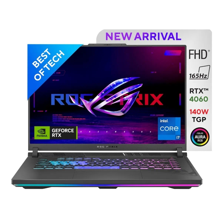 Asus ROG Strix G16 Intel Core i7-13650HX 13th Gen (16 GB/1 TB SSD/Windows 11 Home/8 GB Graphics/NVIDIA GeForce RTX 4060) G614JV-N3474WS Gaming Laptop (40.64 cm (16 inch), Eclipse Gray,2.50 kg)