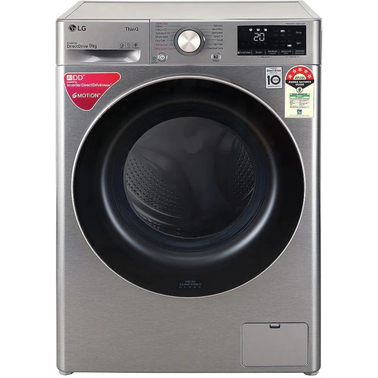 LG 9 kg Fully Automatic Front Load Washing Machine FHB1209Z4P Platinum Silver