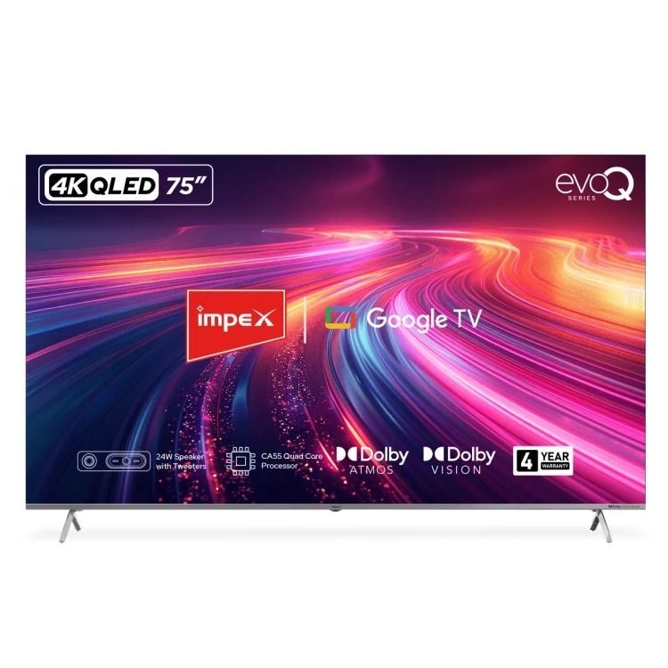 Impex QLED 4KUHD Google TV evoQ 75S4QLC3 189 Cm (75 Inch)