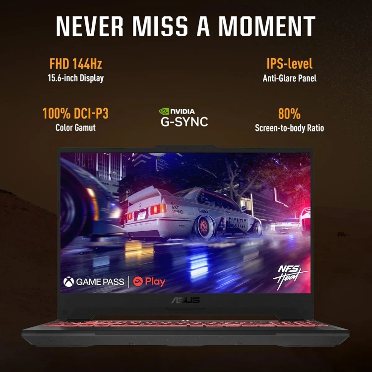 Asus TUF Gaming A15 AMD Ryzen 7-7735HS (16 GB/512 GB SSD/Windows 11 Home/6 GB Graphics/NVIDIA GeForce RTX 4050) FA577NU-LP082W Gaming Laptop (39.62 cm (15.6 Inch), Jaeger Gray, 2.20 Kg)