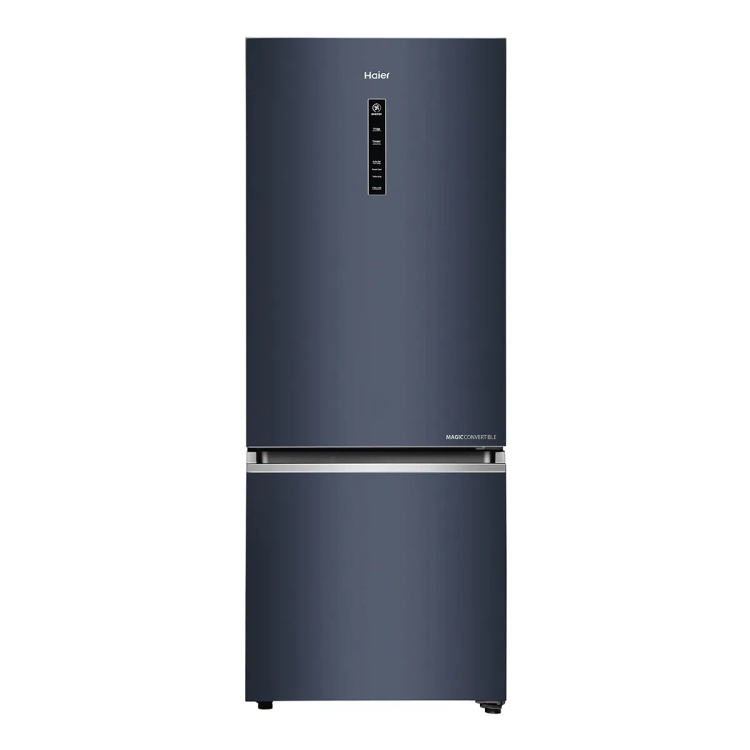 Haier 3 Star Bottom Mounted Frost-Free Double Door Refrigerator HRB-4053BGK-P 355 L